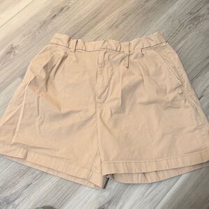 Gap High rise paper bag khaki shorts